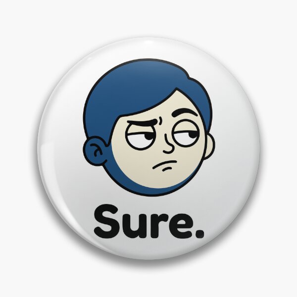 Item preview, Skeptical Boy - Funny Sarcastic "Sure." Eye Roll Sticker designed and sold by Antonio Piguave.