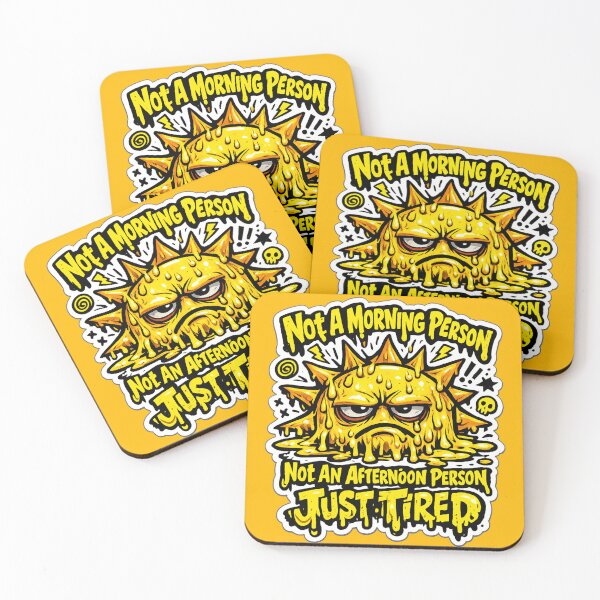 Item preview, Not A Morning Person Not Afternoon Person Just Tired Funny Sun Sticker Humor gift  designed and sold by irfanshikh.