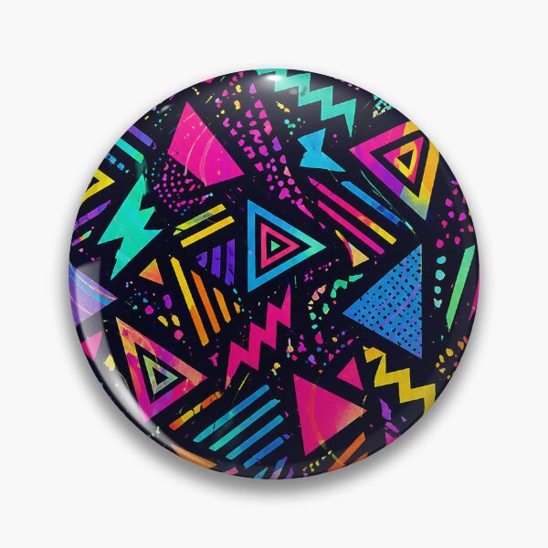 Item preview, Retro Neon Geometric Pattern – 90s Abstract Memphis Style Design designed and sold by GMACgraphicsCo.