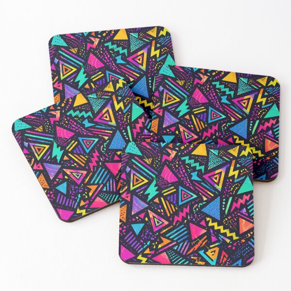 Item preview, Retro Neon Geometric Pattern – 90s Abstract Memphis Style Design designed and sold by GMACgraphicsCo.