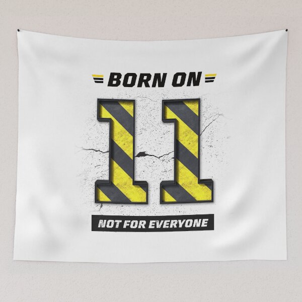 Item preview, Born on 11 Not For Everyone – Birthday Number 11 Shirt, Exclusive Attitude Design, Bold Grunge Streetwear designed and sold by amareshdas008.