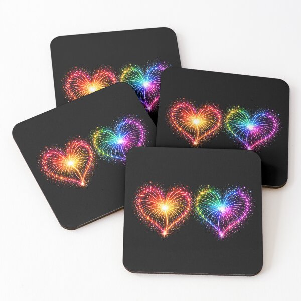 Item preview, HEARTS ON FIRE – STREAKS OF PRIDE ⚡✨ – LOVE BURST EDITION- DARK BACKGROUND designed and sold by WheelieGdArt.