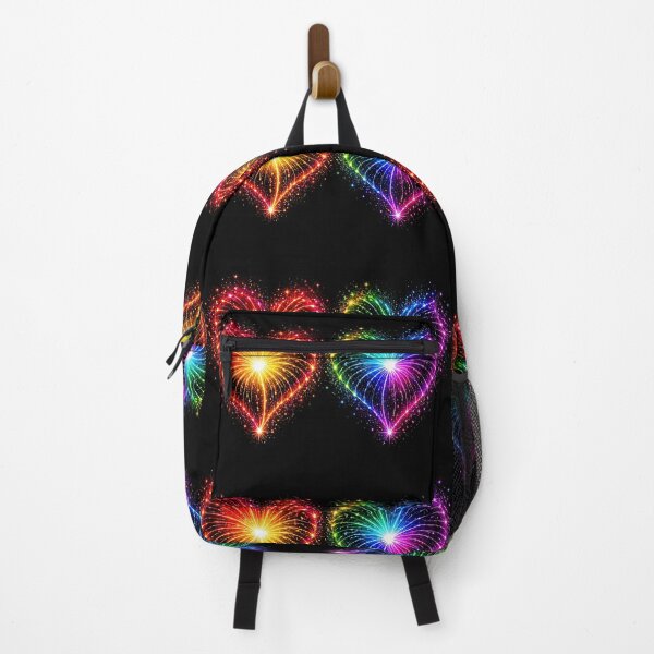 Item preview, HEARTS ON FIRE – STREAKS OF PRIDE ⚡✨ – LOVE BURST EDITION- DARK BACKGROUND designed and sold by WheelieGdArt.