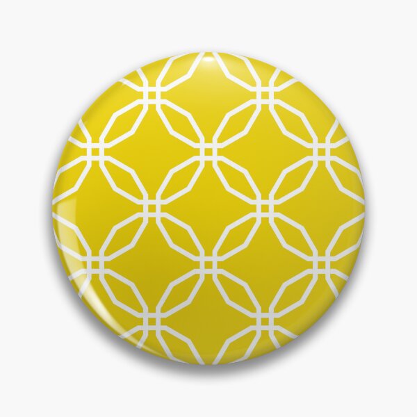Item preview, Yellow & white interconnected geometric shapes designed and sold by Mint + Midnight.