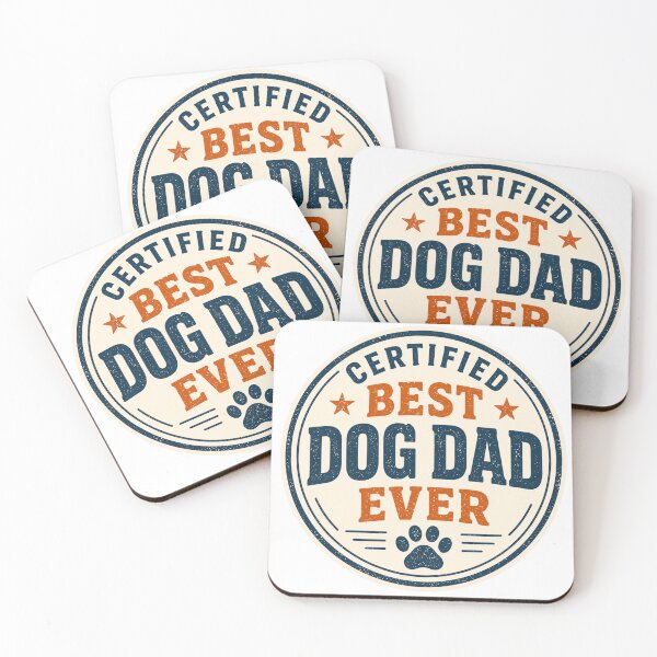 Item preview, Certified Best Dog Dad Ever Funny Dog Lover Gift Vintage Badge Design designed and sold by LVSMe.