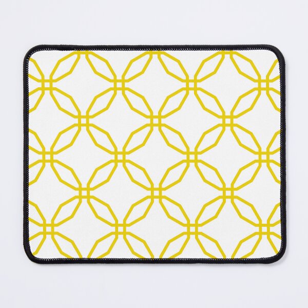 Item preview, White & yellow interconnected geometric shapes designed and sold by Mint + Midnight.