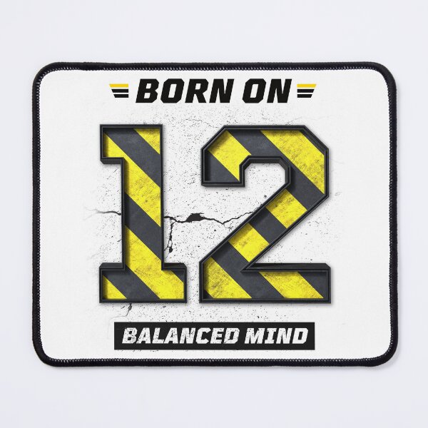 Item preview, Born on 12 Limitless – Birthday Number 12 Shirt, Motivational Mindset Design, Industrial Grunge Streetwear designed and sold by amareshdas008.