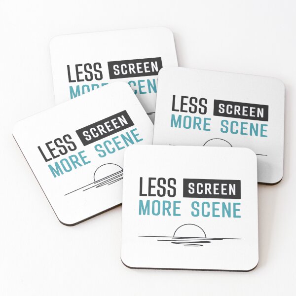 Item preview, Less Screen More Scene Minimalist Nature Quote Digital Detox Aesthetic Design designed and sold by LVSMe.