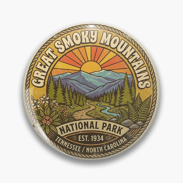 Item preview, Vintage Great Smoky Mountains National Park designed and sold by CattlettArt.