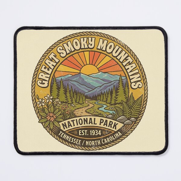 Item preview, Vintage Great Smoky Mountains National Park designed and sold by CattlettArt.