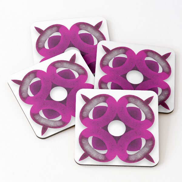 Item preview, Symmetric Interlocking Magenta Torus Fractal Design designed and sold by blacK1982White.