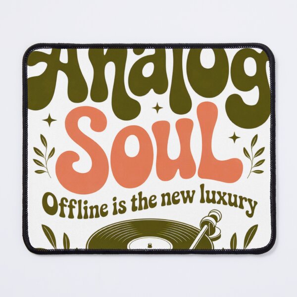 Item preview, Analog Soul Offline Is the New Luxury Retro Vinyl Aesthetic Music Design designed and sold by LVSMe.