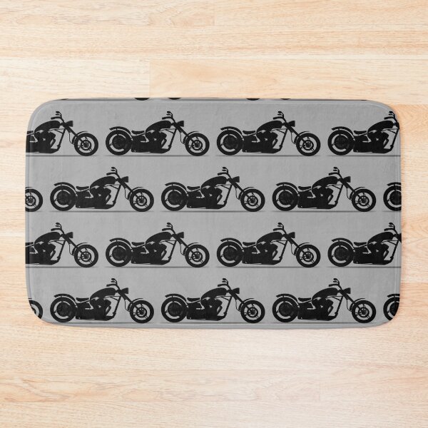 Item preview, Light Gray Chopper Motorcycle Seamless Pattern Design designed and sold by NadDot.