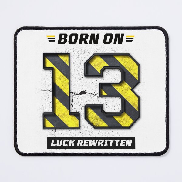 Item preview, Born on 13 Luck Rewritten – Birthday Number 13 Shirt, Destiny Mindset Design, Bold Grunge Streetwear designed and sold by amareshdas008.