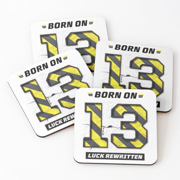 Item preview, Born on 13 Luck Rewritten – Birthday Number 13 Shirt, Destiny Mindset Design, Bold Grunge Streetwear designed and sold by amareshdas008.