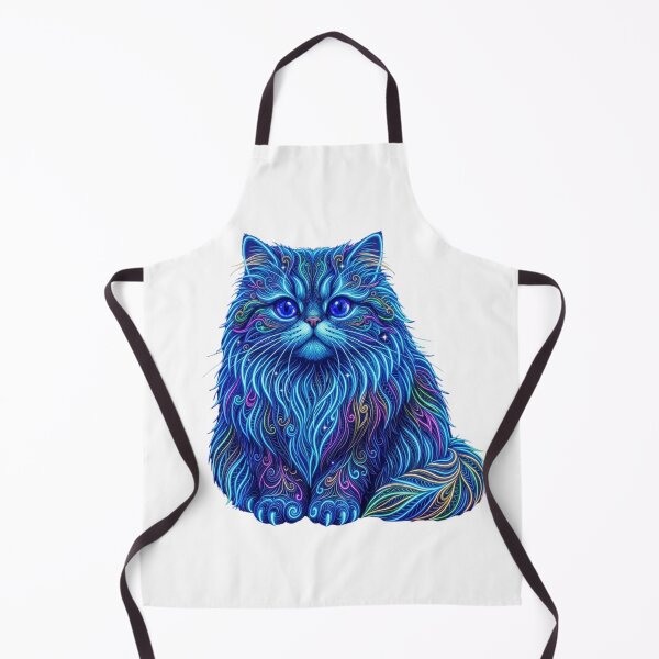 Item preview, Fine Line Blue Persian Cat in Neon Wild and Beautiful Design designed and sold by dcohea.