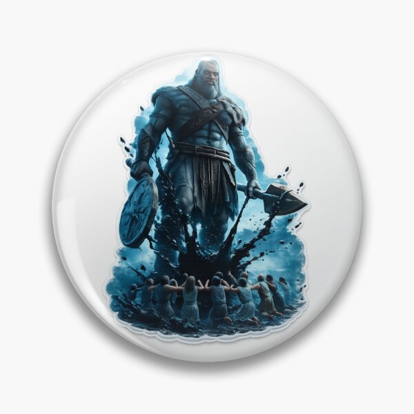 Item preview, Powerful Nordic Warrior with Battle Axe designed and sold by Farheen786.
