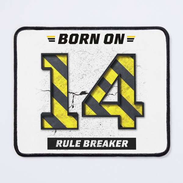 Item preview, Born on 14 Rule Breaker – Birthday Number 14 Shirt, Rebel Attitude Design, Bold Grunge Streetwear designed and sold by amareshdas008.
