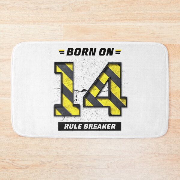 Item preview, Born on 14 Rule Breaker – Birthday Number 14 Shirt, Rebel Attitude Design, Bold Grunge Streetwear designed and sold by amareshdas008.