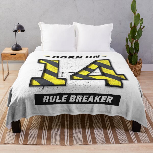 Item preview, Born on 14 Rule Breaker – Birthday Number 14 Shirt, Rebel Attitude Design, Bold Grunge Streetwear designed and sold by amareshdas008.