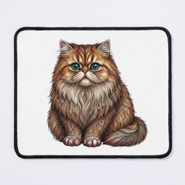 Item preview, Golden Whiskers: Fine Line Persian Cat in Amber & Cream designed and sold by dcohea.