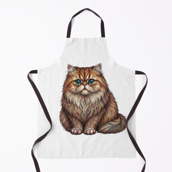 Item preview, Golden Whiskers: Fine Line Persian Cat in Amber & Cream designed and sold by dcohea.