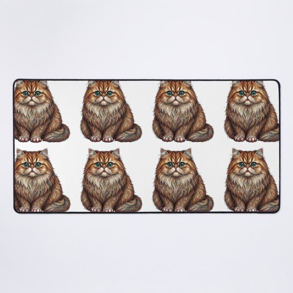 Item preview, Golden Whiskers: Fine Line Persian Cat in Amber & Cream designed and sold by dcohea.