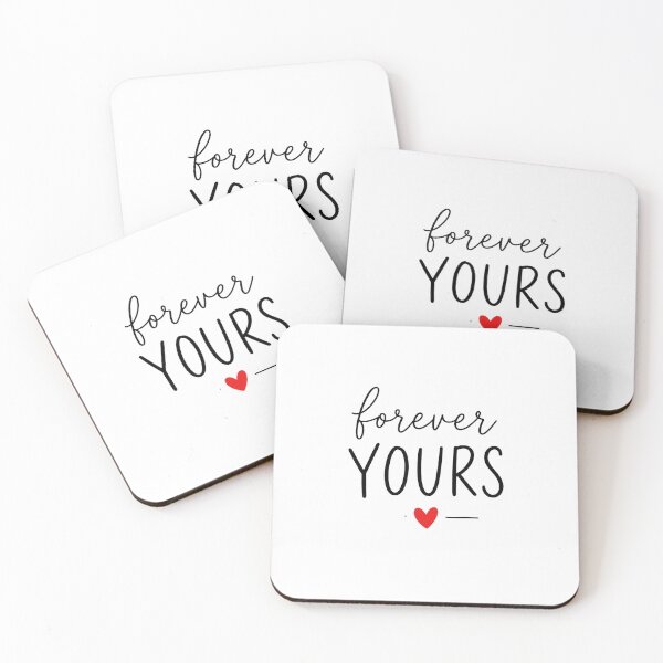 Item preview, Forever Yours – Minimal Romantic Love Quote Design designed and sold by Lovestickerco.