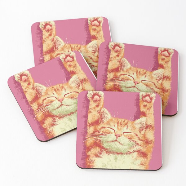 Item preview, Cute Orange Cat Waking Up Sleepy Morning Kawaii Design designed and sold by Meow-Attitude.
