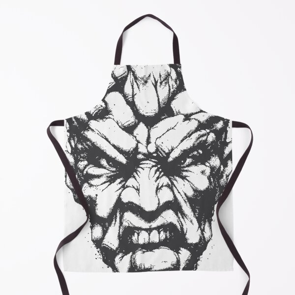 Item preview, Surreal black and white illustration of an angry face constructed from dozens of clenched fists, conveying rage, tension and raw emotion. designed and sold by Dejbar.