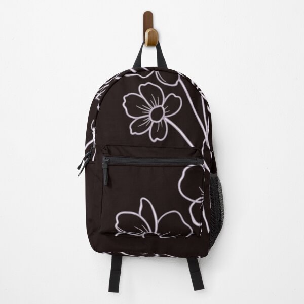 Item preview, minimalist white flowers on black aesthetic designed and sold by bosamji.