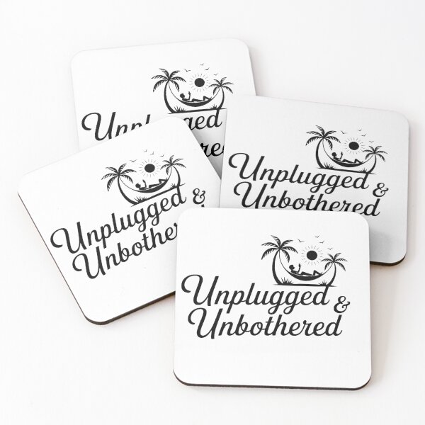 Item preview, Unplugged and Unbothered, Tropical Relaxation Minimalist, Vacation Vibes Design designed and sold by LVSMe.