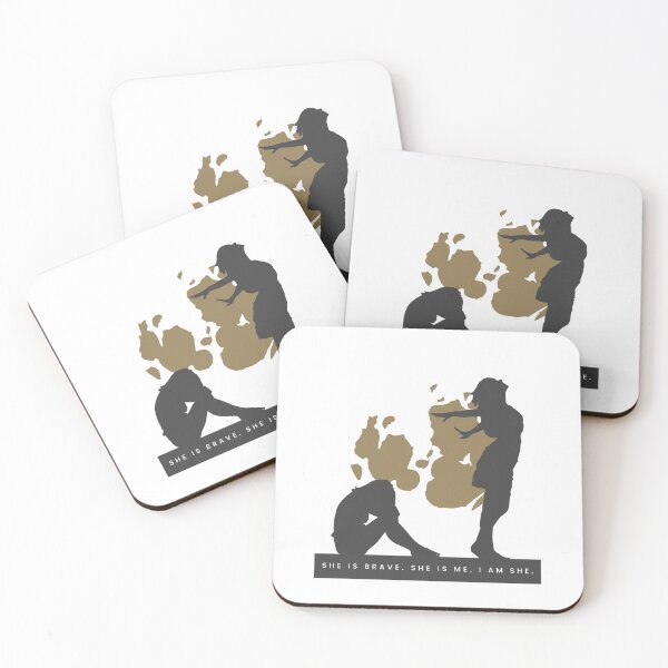 Item preview, She Is Brave Minimalist Silhouette - Self Love & Empowerment Sticker designed and sold by lalit0767.