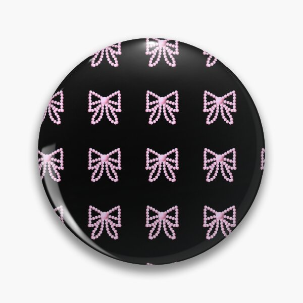 Item preview, Pink Beaded Bow Black Aesthetic Design designed and sold by RiyanaStudio.