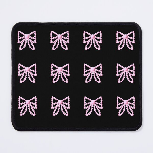 Item preview, Pink Beaded Bow Black Aesthetic Design designed and sold by RiyanaStudio.