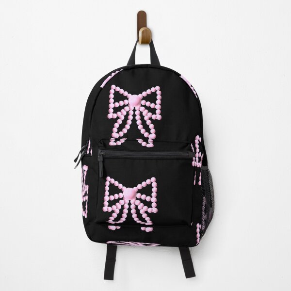 Item preview, Pink Beaded Bow Black Aesthetic Design designed and sold by RiyanaStudio.