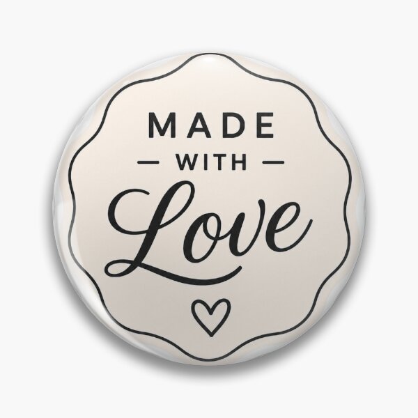 Item preview, Black Made with Love Sticker designed and sold by GalaMine.