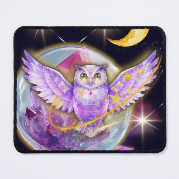 Item preview, Mystic Cosmic Owl: Crystal Guardian & Lunar Magic designed and sold by Diseño que alegran tu día.