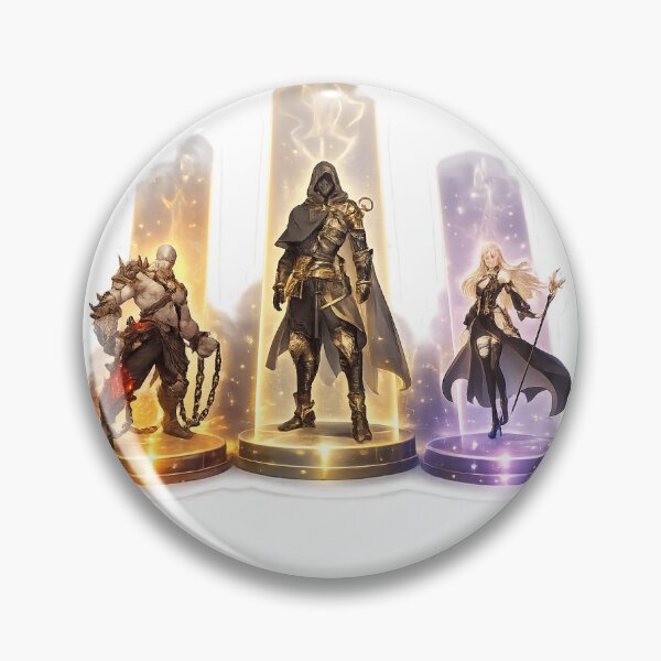 Item preview, Epic Fantasy Trio Heroes on Pedestals designed and sold by Farheen786.