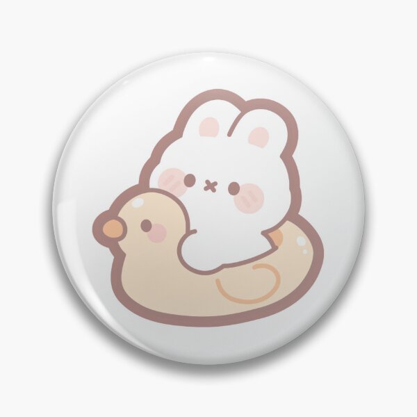 Item preview, Cute Kawaii Bunny on Inflatable Duck designed and sold by sakiofficials.