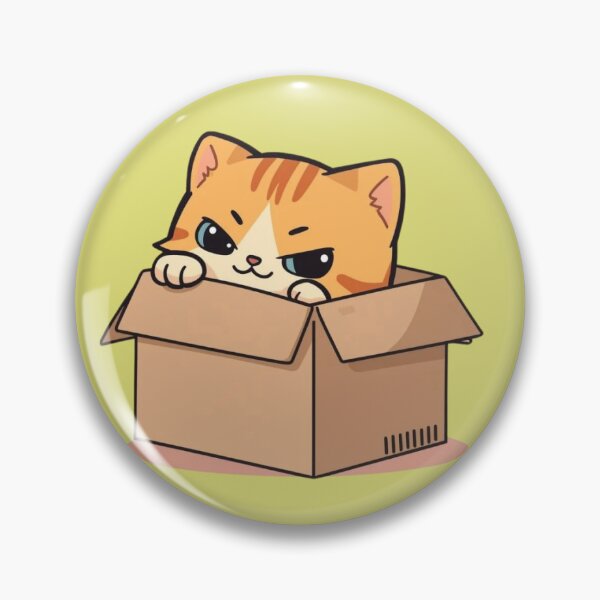 Item preview, Sneaky Cat Inside Box Sticker | Cute Peeking Kitten Cartoon designed and sold by StickifyZone69.
