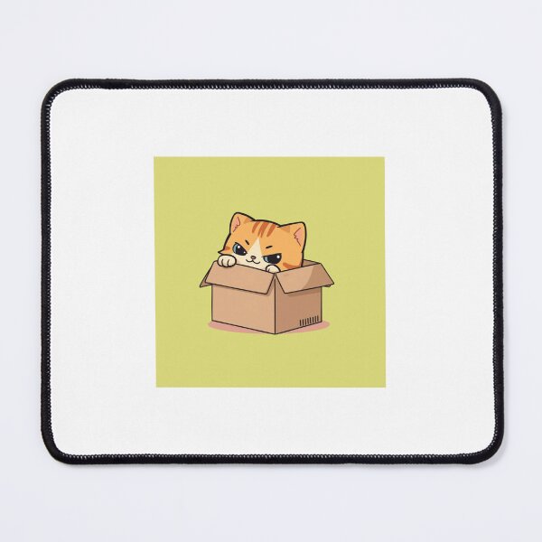 Item preview, Sneaky Cat Inside Box Sticker | Cute Peeking Kitten Cartoon designed and sold by StickifyZone69.