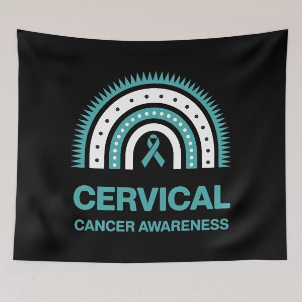 Item preview, Cervical Cancer Awareness Teal and White Ribbon designed and sold by PunkNation-Arts.