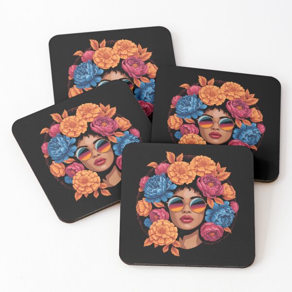 Item preview, Black History for Women Afro Flower Hair Juneteenth designed and sold by PunkNation-Arts.
