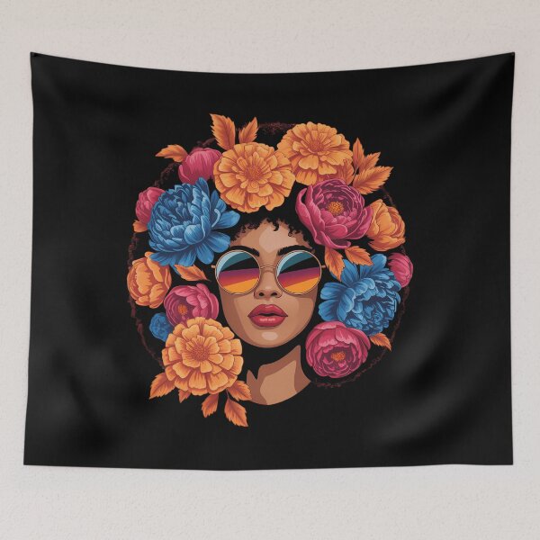Item preview, Black History for Women Afro Flower Hair Juneteenth designed and sold by PunkNation-Arts.