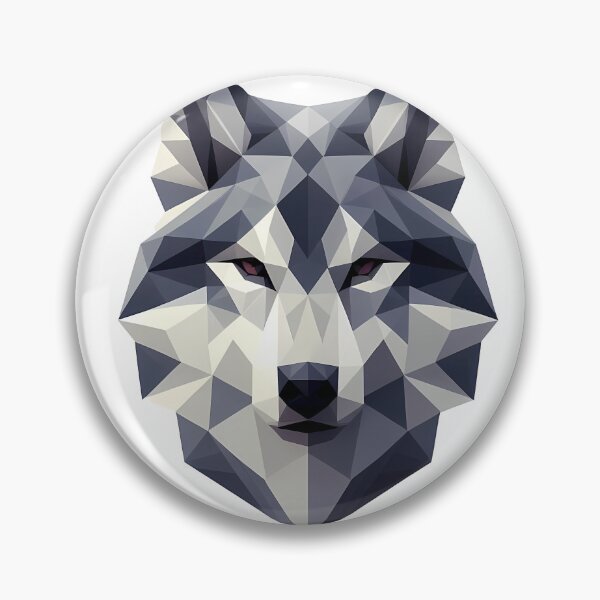 Item preview, Geometric Wolf Head Low Poly Design designed and sold by ekoprasetioart.