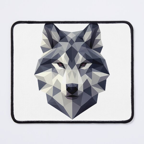 Item preview, Geometric Wolf Head Low Poly Design designed and sold by ekoprasetioart.