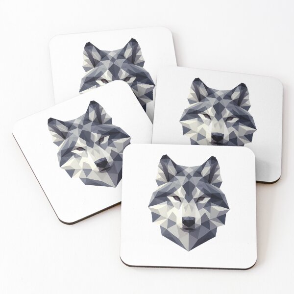 Item preview, Geometric Wolf Head Low Poly Design designed and sold by ekoprasetioart.