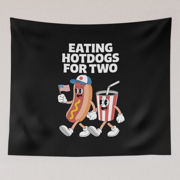 Artikelvorschau, Schwangerschaftsverkündung am 4. Juli – Hotdogs zu zweit essen entworfen und verkauft von yamismaous.