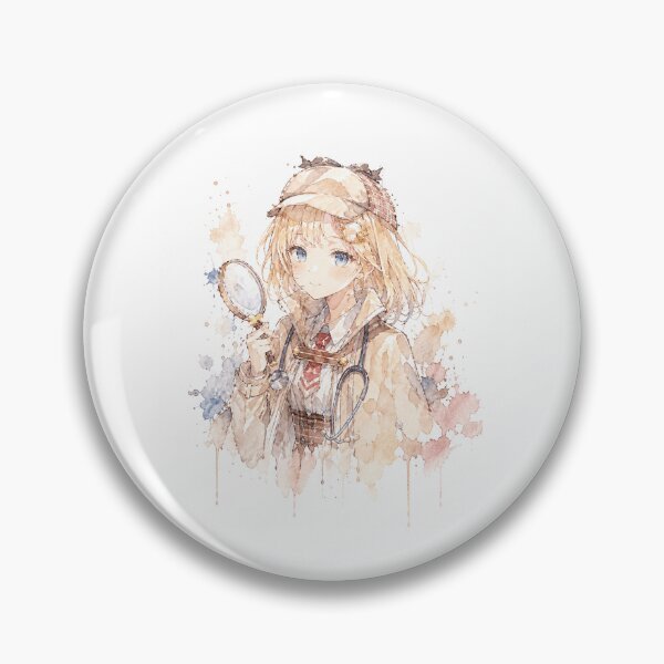 Item preview, Amelia Watson Watercolor Potrait designed and sold by ChromiraStudios.